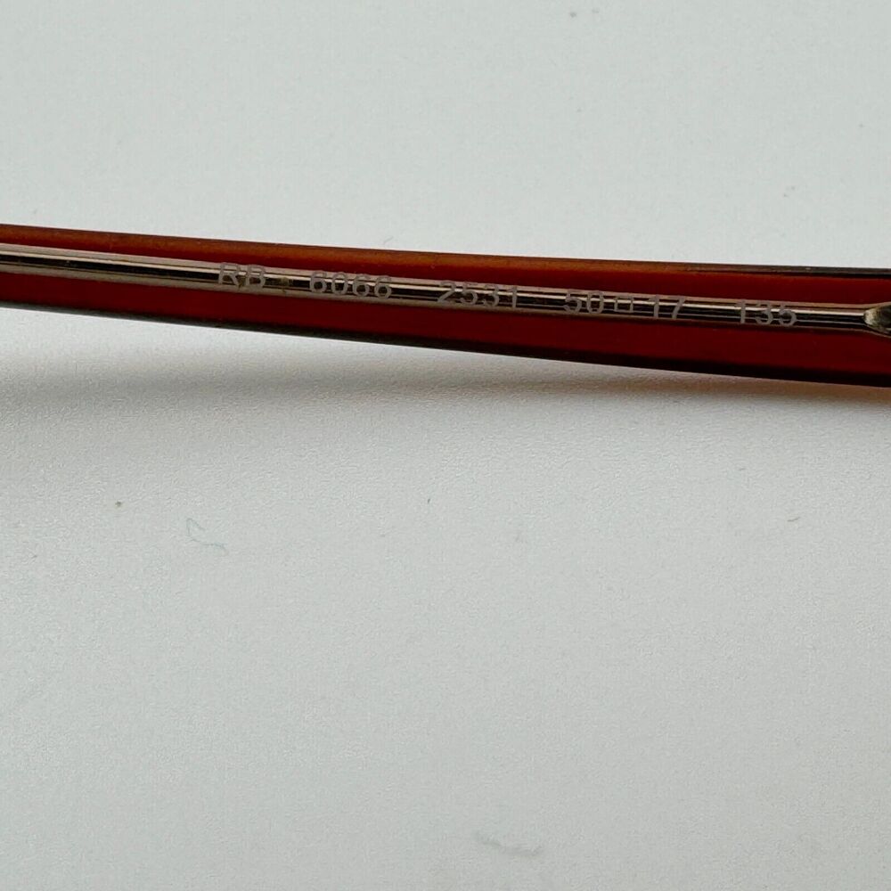 Ray-Ban RB6066 2531 Eyeglasses Frames Brown Rectangular Half Rim 50-17 135 13105 - Picture 6 of 8